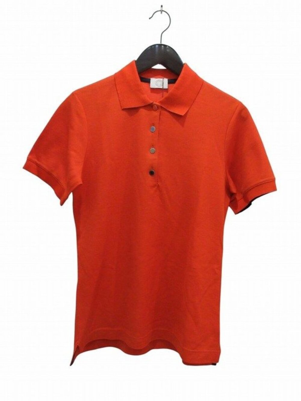 Hermes Polo Shirt Short Sleeve Double Ju Orange